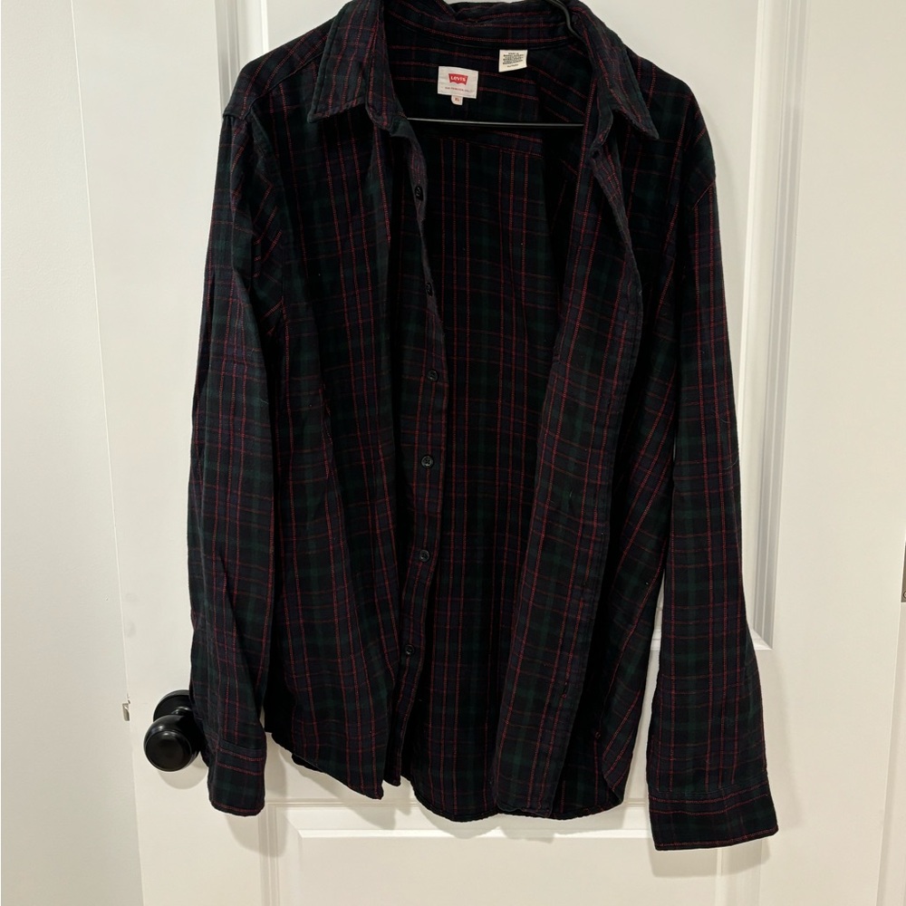 Levi Black/Green/Red Flannel